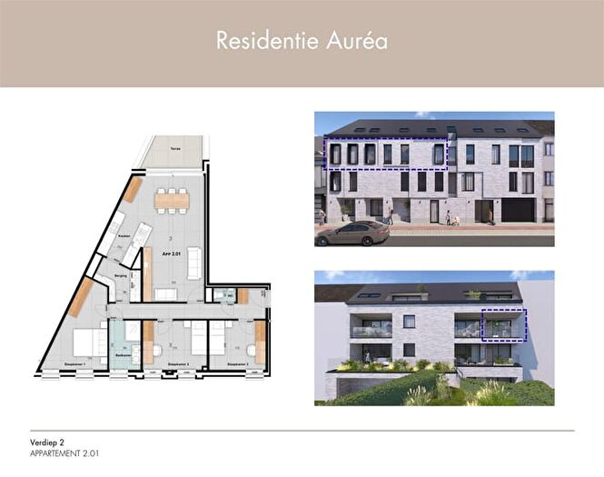 Gentsesteenweg, AALST - Appartement 3 pièces à vendre
