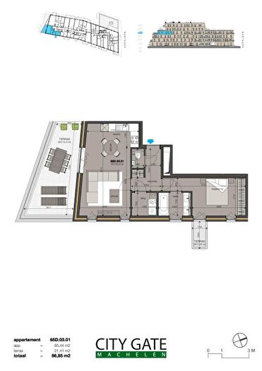 Appartement 1 pièce à vendre - Kerklaan, D