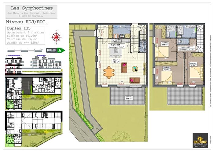 Rue Nanon rue DerenneDeldine, Namur : Maison 3 pièces à vendre