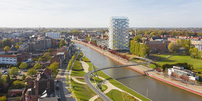 Diksmuidekaai, Kortrijk : Appartement 4 pièces à vendre
