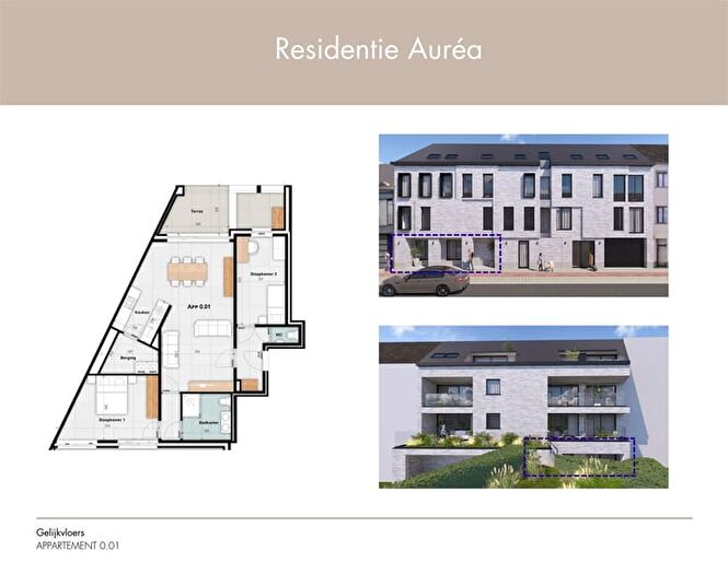 Appartement 2 pièces à Gentsesteenweg, AALST, à vendre