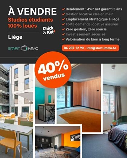 Place XavierNeujean, Liège - Appartement 1 pièce à vendre