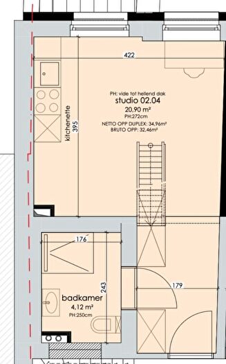 Appartement 1 pièce à louer - Hanswijkstraat, Mechelen