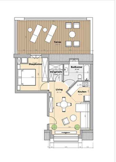 Turnhoutsebaan, Retie : Appartement 1 pièce à vendre