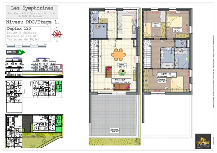 Maison 3 pièces à vendre à Rue Nanon rue DerenneDeldine, Namur