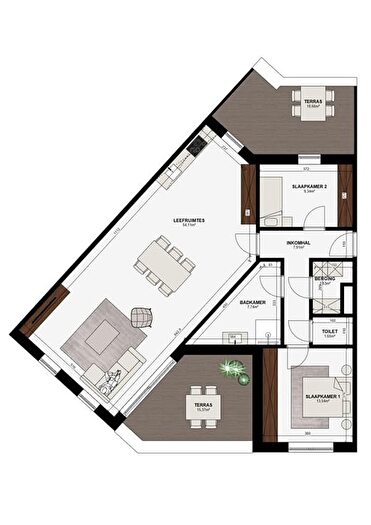 Leuvensesteenweg, AARSCHOT : Appartement 2 pièces à vendre