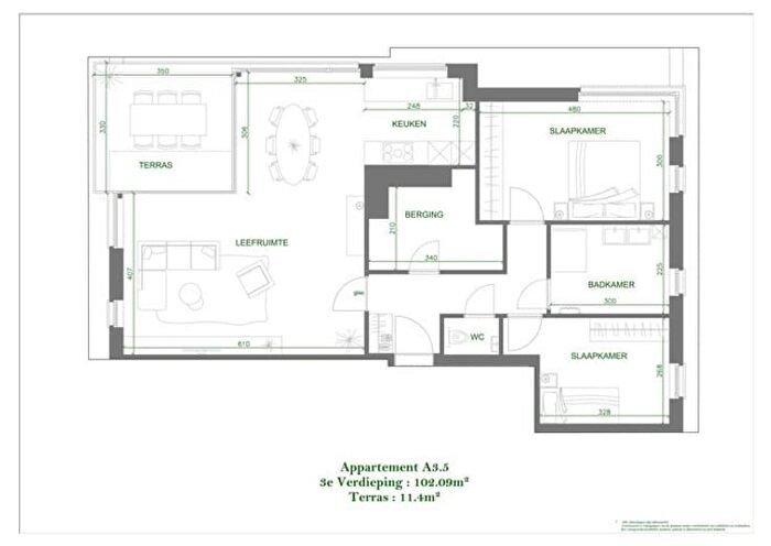 Appartement 2 pièces à vendre - Abeelstraat, Mechelen