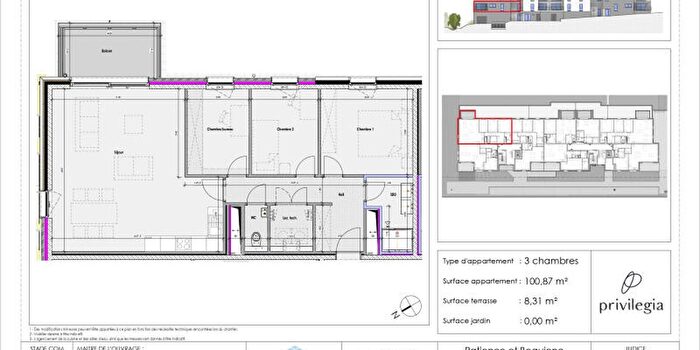 Appartement 3 pièces à Rue de la Bure aux Femmes, Glain, à vendre